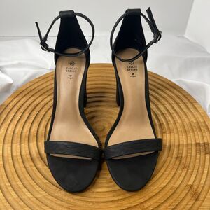 CALL IT SPRING WOMEN BLACK SANDALS OPEN TOE HIGH HEEL SHOES B.E.D FOAM SIZE 7